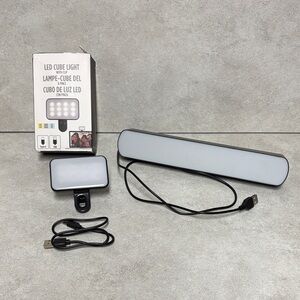 LED Cube Light and Light Bar with USB Cable